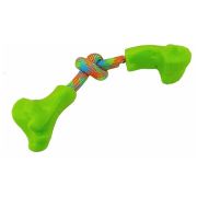 Игрушка д/собак Двойная кость на канате (23 см.)  7224