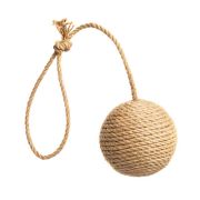 Игрушка д/кошек  клубок средний с ручкой Petsiki (песочный) ДЖУТ