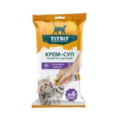 TITBIT Крем-суп для кошек с кусочками телятины 4 упак по 10 г 026267