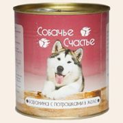 Собачье Счастье 750,0 барашек с потрошками в желе 1/12