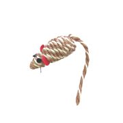 Игрушка д/кошек Мышка 10*5,5 см сизаль  (1/72)  1422