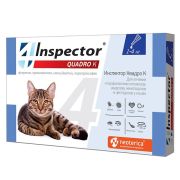 Инспектор Quadro Капли для кошек 1-4кг I301  1/40 1шт.