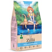 ZILLII Cat 400 гр Light/Sterilized Сухой корм д/кош с избыт,весом и стерил, Белая Рыба с Лососем 0891