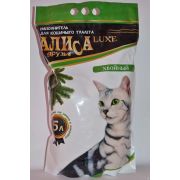 Наполнитель АЛИСА д/кошек ДРЕВЕСНЫЙ ВПИТЫВАЮЩИЙ и друзья Люкс хвойный 5л /2,6кг 1/4
