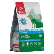 Blitz Dog 0.5кг Vetline Hypoallergenic корм диетический при пищевой аллергии, непереносимости, атопическом дерматите  3497