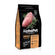 AlphaPet Superpremium 3 кг д/собак взрослых мелких пород с индейкой и рисом 1/3  1362